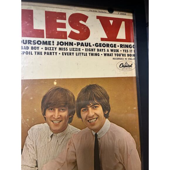 Handmade Hazey Autumn Framed Beatles VI Vinyl Collage Wall Art Ready to Display - Picture 6 of 11